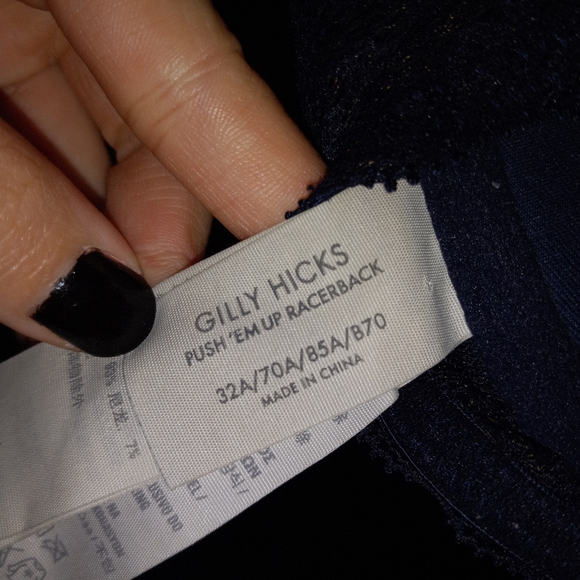 Gilly Hick, 32A, turquoise cheetah print & Navy Blue Lace up, Push em' Up Bra - Picture 11 of 11